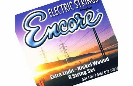Encore Guitars Encore Electric Guitar Strings - 0.009 Gauge