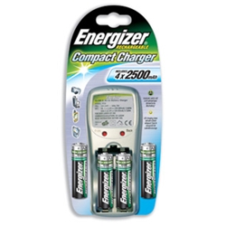 Energizer Battery Charger Ultra Compact with 4x