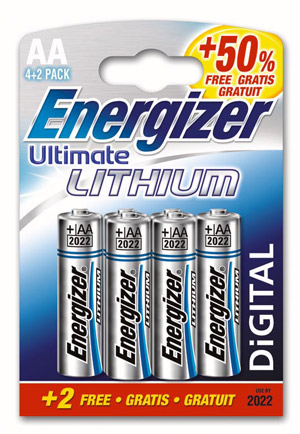 Energizer Lithium Power - AA Lithium 4 2 FREE Pack - NEW KILLER DEAL !!