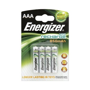 Energizer Rechargeable AAA 850mAh Batteries - 4