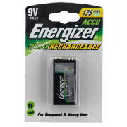 Energizer Rechargeable Batteries 9V 1 Pack Battery