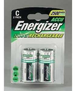 Energizer Rechargeable C Ni-MH Batteries - 2 Pack