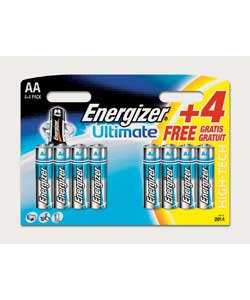 Energizer Ultimate AA Batteries - 4 Pack   4 Free