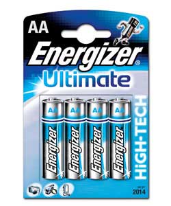 Energizer Ultimate AA Batteries - 4 Pack