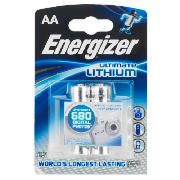 Energizer Ultimate Lithium AA batteries, 2 pack