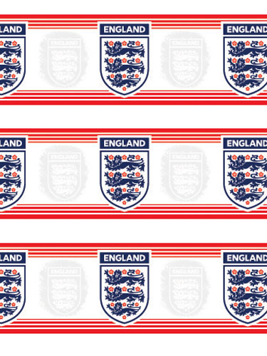 England Crest White Wallpaper Border 5m