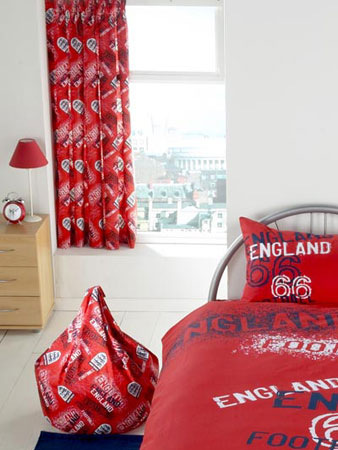 England Football England Curtains Red 66 Design