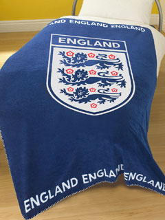 England Football England FC Blue Printed Fleece Blanket