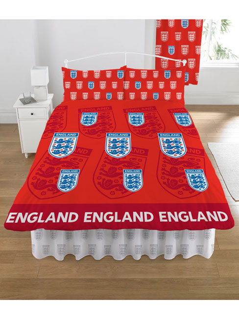 England Red Crest Double Duvet Cover