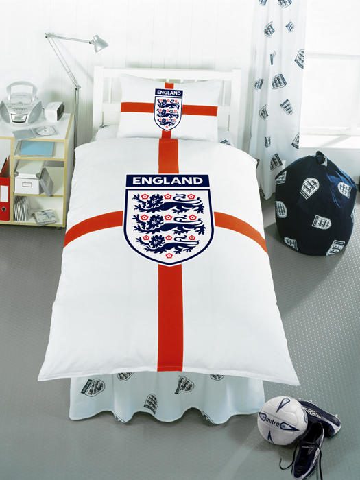 England St George Single Duvet Cover and Pillowcase Bedding
