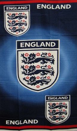 England Football Gifts England 3 Lions Multi Crest Beach Towel