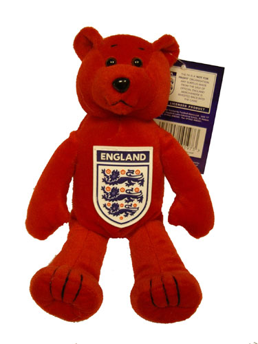 England Football Soft Touch Red Beanie Bear