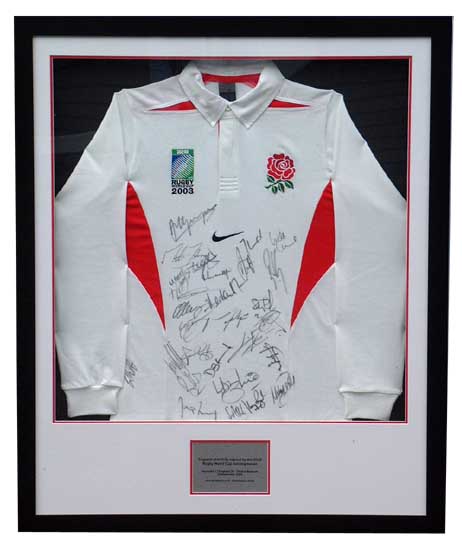England Limited edition fully signed Rugby World Cup shirt