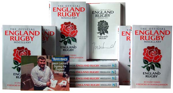 England Official Rugby Miscellany Edition and#8211; Signed by Jason Leonard