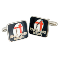 england Rugby Ball Cufflinks - Navy.