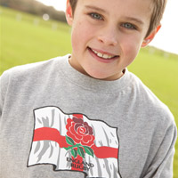 Rugby Flag T-Shirt - Grey Marl - Kids.