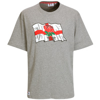 Rugby Flag T-Shirt - Grey Marl.