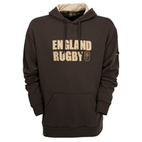 england Rugby Hooded Sweatshirt - Dark Khaki.