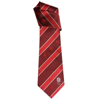 Rugby Jacquard Logo Stripe Tie - Dark Red.