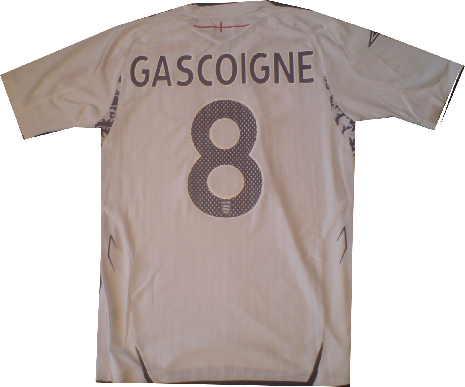 Official 07-08 England home football shirt with authentic