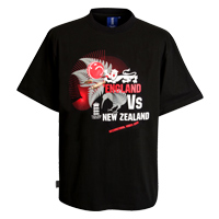 England V New Zealand 2008 T-Shirt - Black.