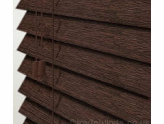 English Blinds 50mm Fired Walnut - Made To Measure Wooden Blinds - Luxury Made to Measure