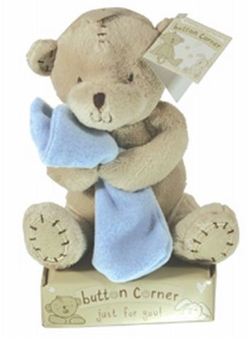 English Pewter Company BUTTON CORNER BLUE TEDDY