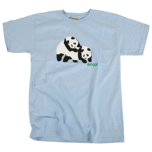 Enjoi Mens Enjoi Piggyback Panda Tee Powder Blue