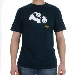 Enjoi Mens Enjoi Piggyback Pandas Tee Navy