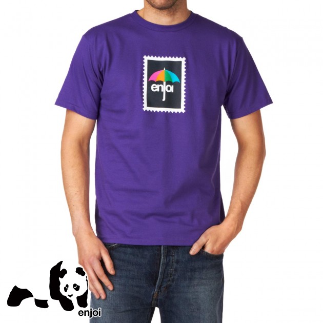 Mens Enjoi Postage T-Shirt - Purple