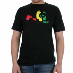 Enjoi Mens Enjoi Rasta Panda Tee Black