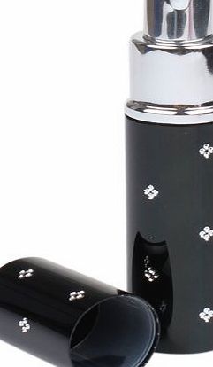 enjoydeal  10ml Protable Flower Pattern Refillable Perfume Atomizer Spray Bottle for Travel Handbag (1Pcs----Black)
