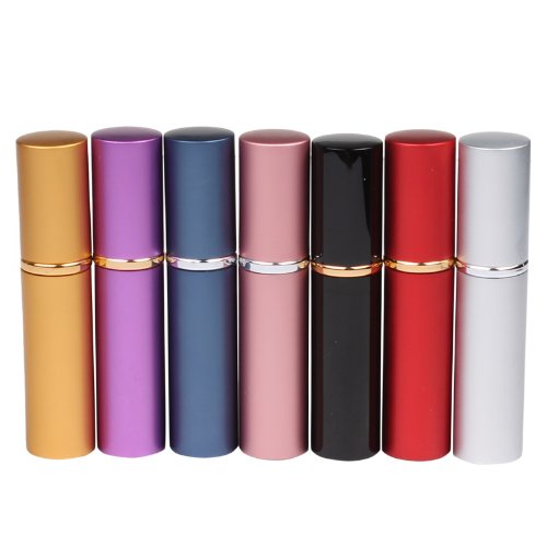  6ml Protable Refillable Perfume Aftershave Atomizer Spray Bottle for Travel Handbag (1Set-7 Colors)