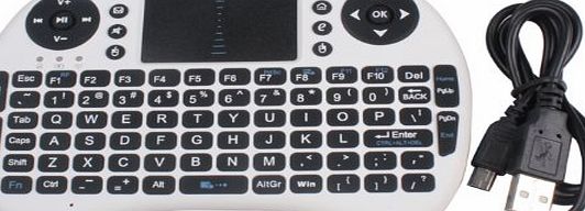 enjoydeal  Mini 2.4G Wireless White Keyboard Mouse Combo with Touchpad for PC Pad Google Android TV Box Xbox360 PS3