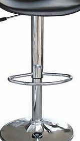 Enpee Curvy Faux Leather Black Breakfast Kitchen Bar Stool