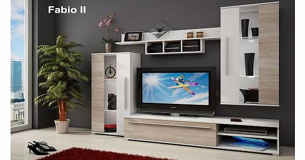 Entertainment Unit FABIO II - Gloss Finish - TV Table - Entertainment Unit - TV stand - Living Room Furniture Set