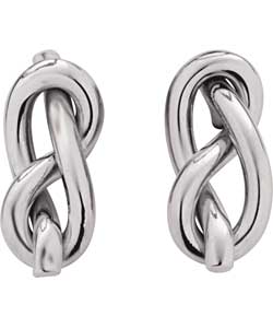 Entwined Sterling Silver Knot Earrings