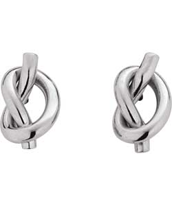 Entwined Sterling Silver Knot Stud Earrings