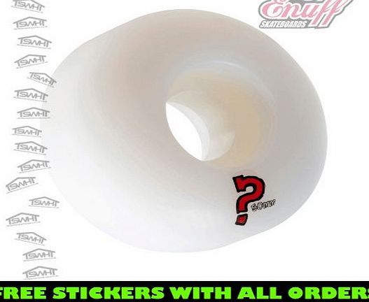 Enuff Refreshers Skateboard Wheels, White - 53mm