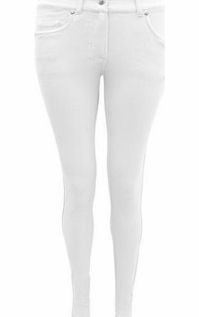 Envy Boutique  LADIES DENIM COLOURED STRETCHY JEANS WHITW SIZE 14