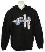 Brand Denim Hooded Sweatshirt Black Size X-Large