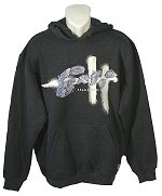 Brand Denim Hooded Sweatshirt Dark Grey Size X-Large