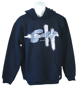 Brand Denim Hooded Sweatshirt Dark Navy
