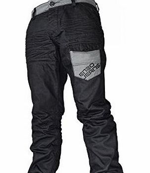Enzo Mens Enzo EZ269 Coated Dark Grey Straight Leg Fit Jean Designer Denim Pants 34 Regular EZ269- Dark Grey Jean Denim Pant