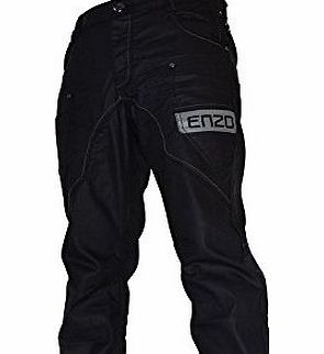 Enzo New Mens Enzo Branded Black Jeans Designer Coated Denim Jean 36 Long EZ256 Black Coated