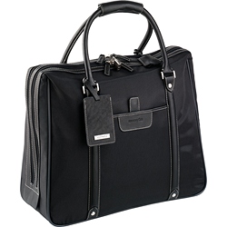 Enzo Rossi 15.4 Laptop holdall in durafibre / waxy deer tan leather