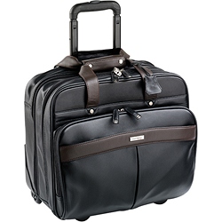 Laptop trolley case in royal nappa leather