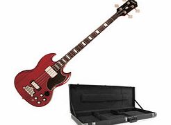 EB-3 SG Bass Guitar Cherry with Hard Case