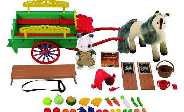 Epoch Sylvanian Family 2785 Dolls House Farmers Stall with Pony