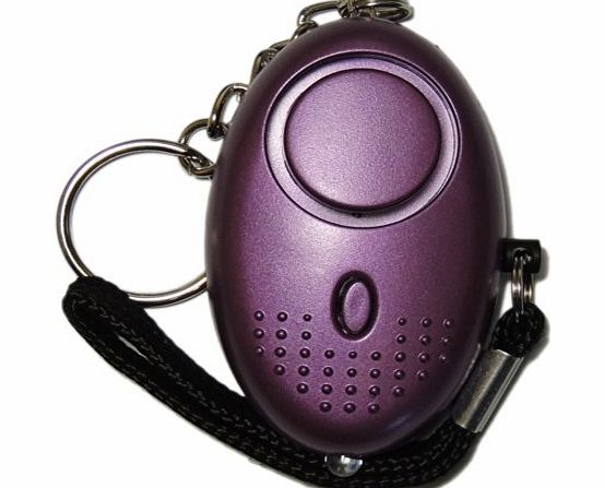 Police Approved Mini Minder Key Ring Personal Attack Rape Alarm 140db with Torch (Purple) + Spare Battery Set - Secured by Design Approved (Police Preferred Specification) - FREE SHIPPING to all UK (e